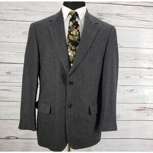 Gianfranco Ruffini Italy Herringbone Camel Hair Blend Sportscoat Size 42R